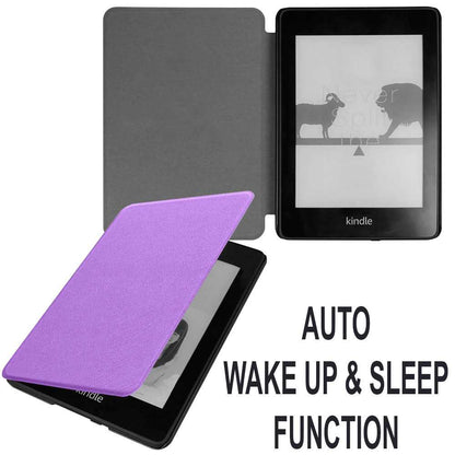 Carcasa Funda Protectora Lila Tapa Cierre Magnetico Función Sleep para Kindle Paperwhite G.10 2019 2020 Sumergible