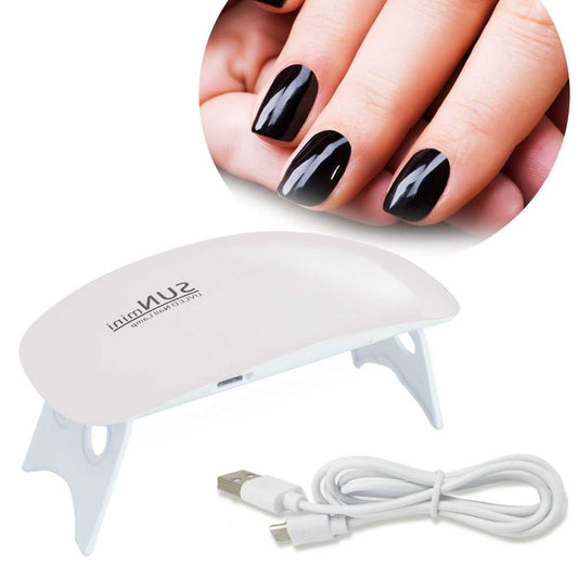 Lampara Secador de Uñas 6W LED UV Manicura Nail Art Esmalte Gel Acrilicas Blanca