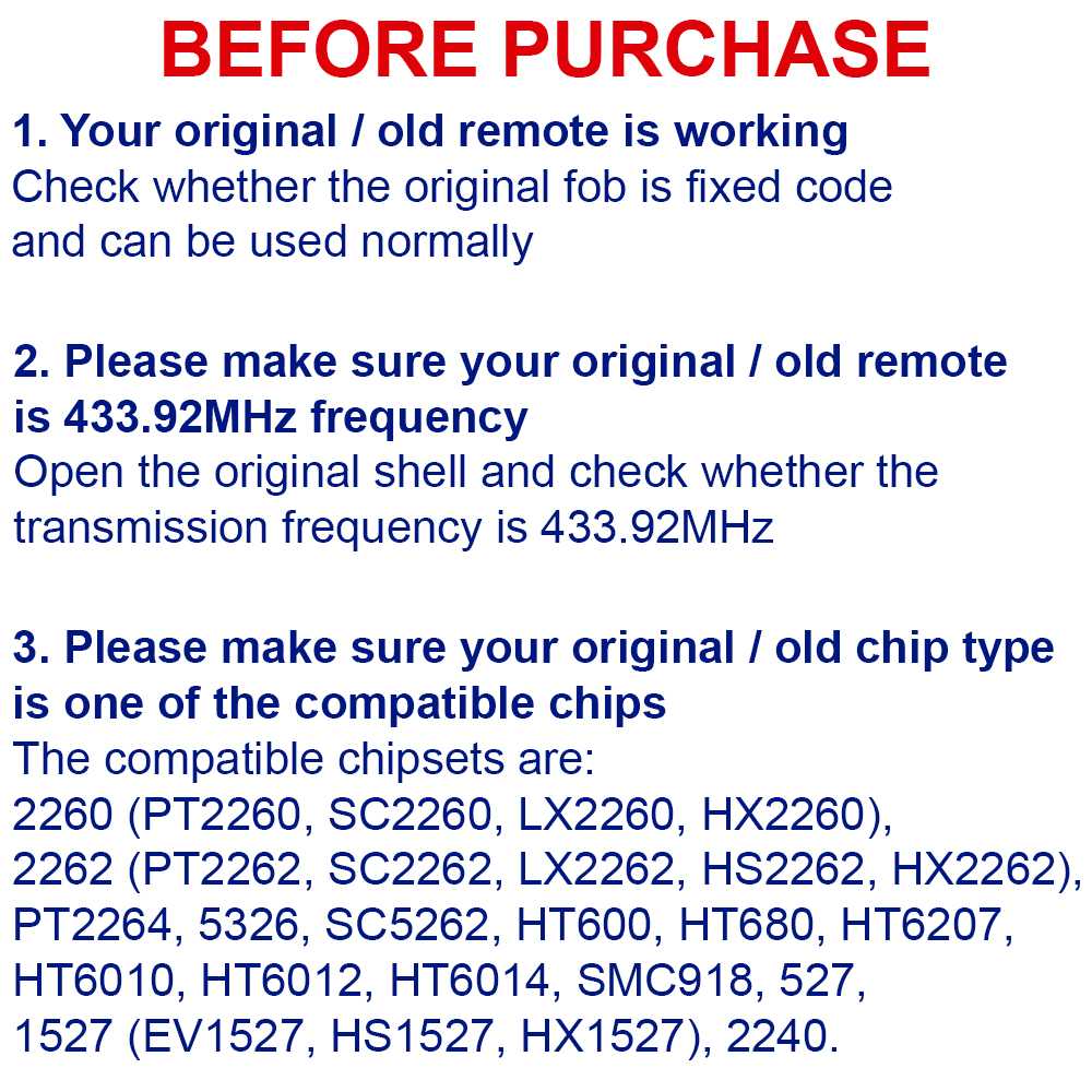 Mando Codigo Fijo 4 Canales 433.92 MHz Clonador a Distancia Duplicador Universal Copiador para Puerta de Garaje Cochera