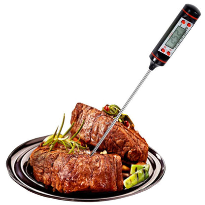 Termometro de Cocina Comida para Temperatura Carne Bebidas Barbacoa BBQ Negro
