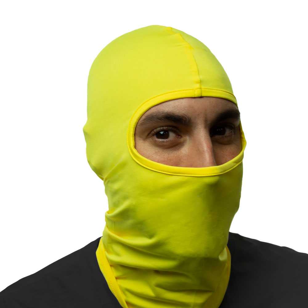 Pasamontañas Bufanda Protector UV Amarillo para Deportes al Aire Libre Esqui Dias Frios Invierno Airsoft Paintball