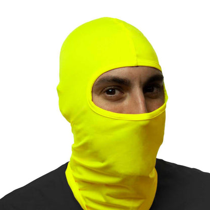 Pasamontañas Bufanda Protector UV Amarillo Fluorescente para Deportes al Aire Libre Esqui Dias Frios Invierno Airsoft Paintball