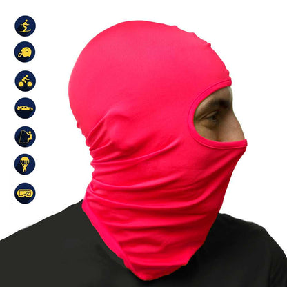Pasamontañas Bufanda Protector UV Rosa Oscuro para Deportes al Aire Libre Esqui Dias Frios Invierno Airsoft Paintball