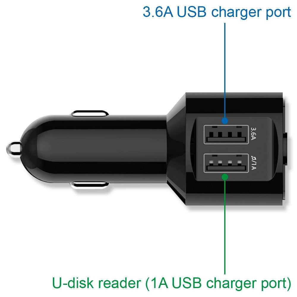 Adaptador BT28 Negro Transmisor Bluetooth Enchufe Mechero Coche 2 Puertos USB para Lector U Disk Pendrive MP3