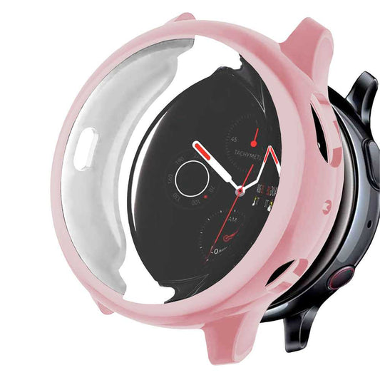 Funda Protectora de TPU Rosa Compatible con Relojes Inteligentes Samsung Galaxy Watch Active 2 (44mm)