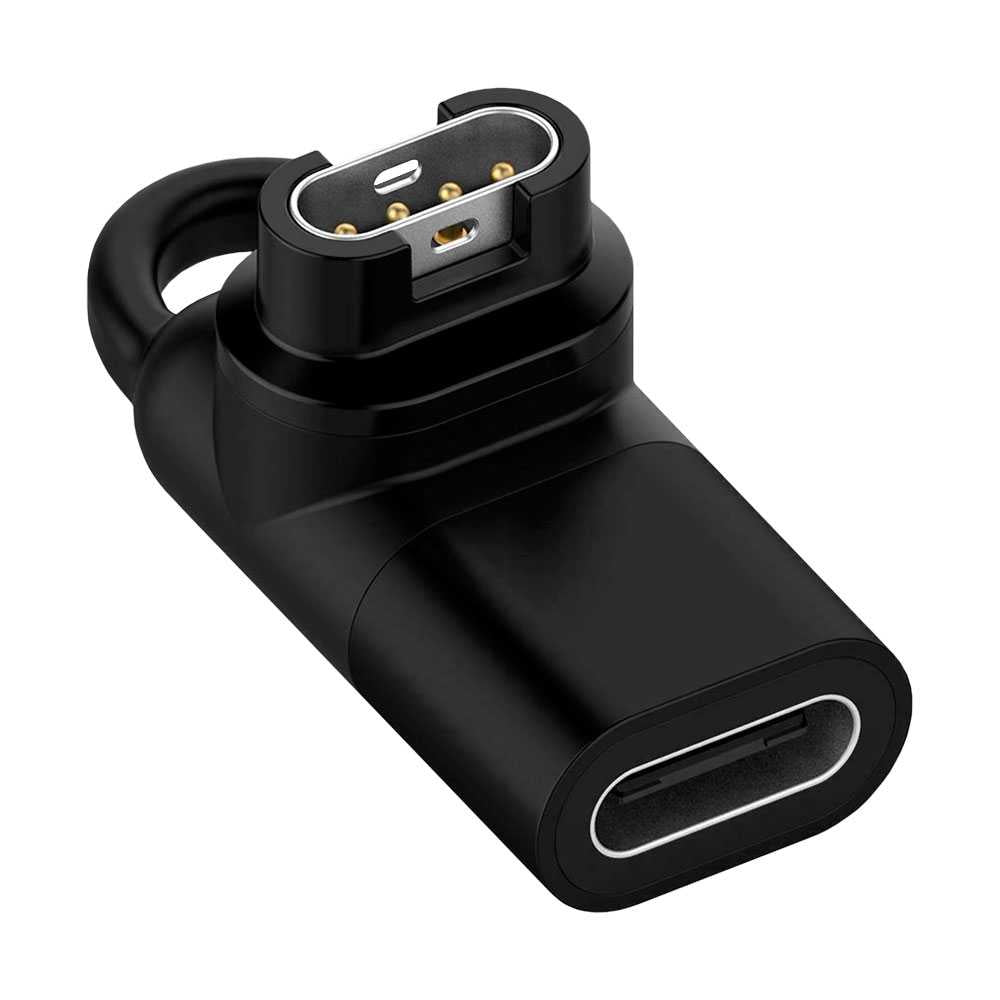 Adaptador portátil de Carga Tipo C para Garmin Fénix 7 7S 7X 6 6S 6X Pro 5 5S 5X Plus Forerunner 265 245 955 945 45 55 Instinct Vivoactive 3 4, Convertidor USB-C a Garmin, 90 Grados, Conector para cargador y transferencia datos