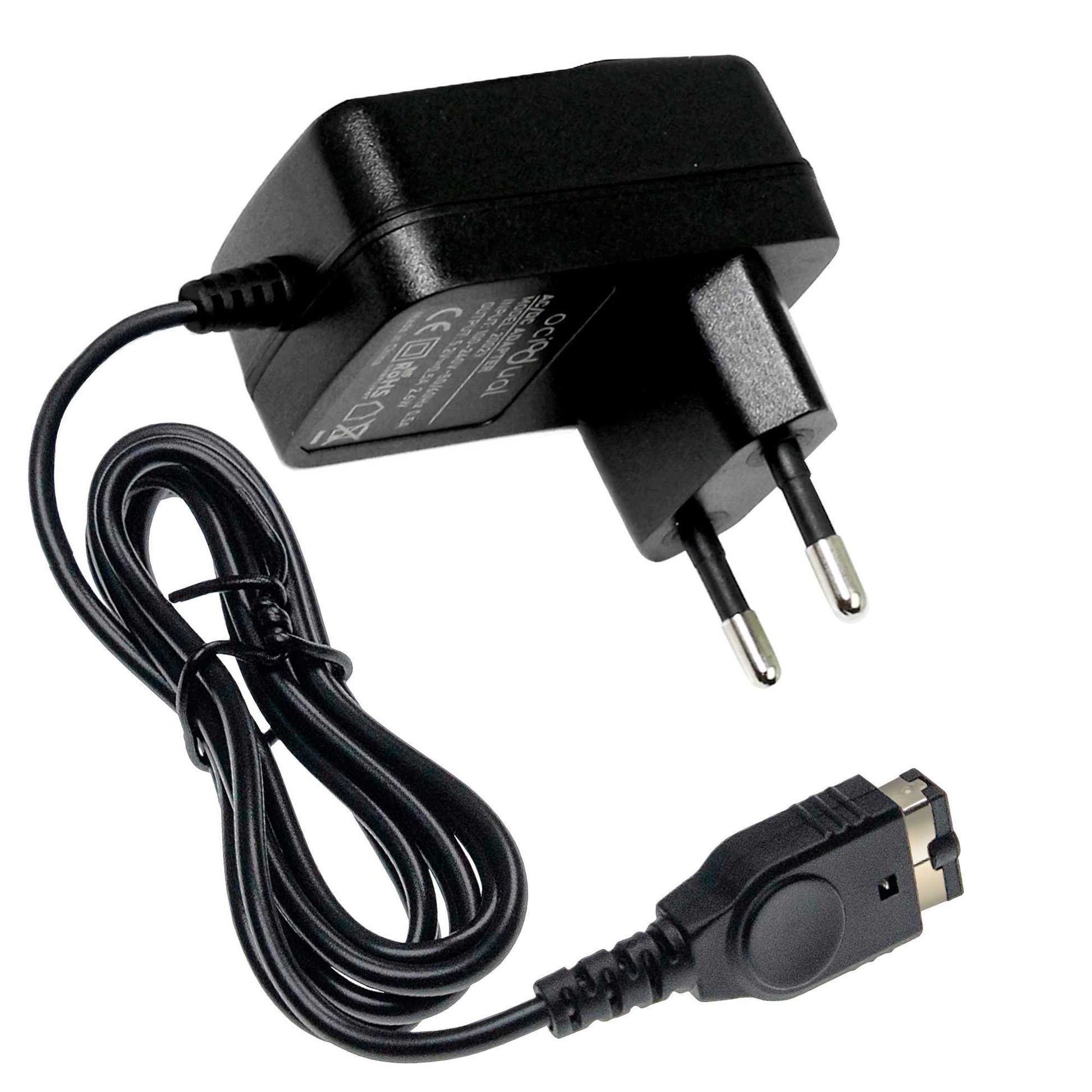 Cargador de Corriente Pared Enchufe Europeo Negro Compatible con DS Game Boy Advance SP NDS GBASP Alimentador Red Adaptador 2 Pin Europlug