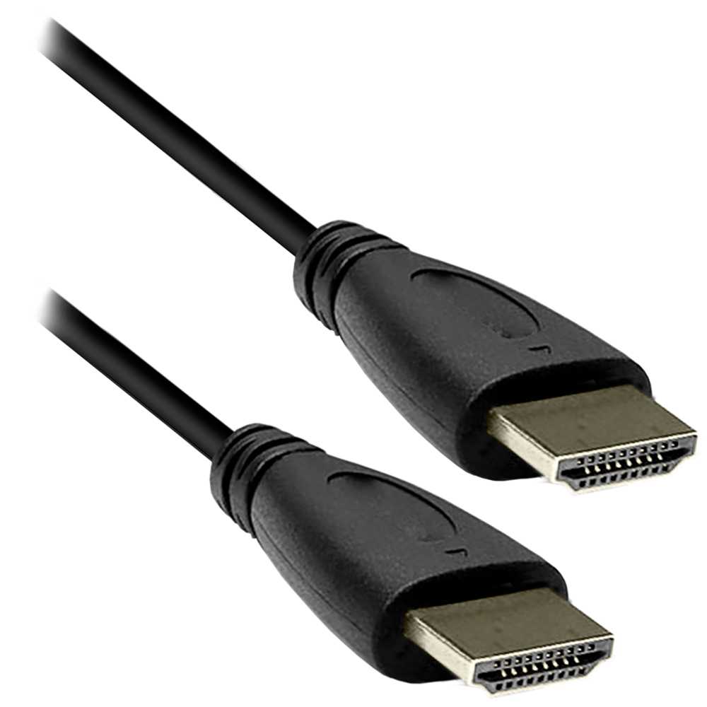 Cable 2m HDTV V1.4 Full HD 4K Audio Video Conectores Dorados Negro para PC Consolas Proyector Monitor Televisor