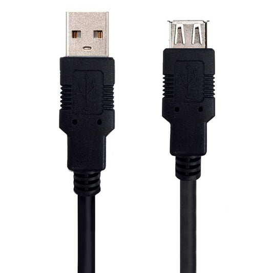 Cable de Extension Conector USB 2.0 Tipo A de Macho Hembra Negro 1.4m Latiguillo Alargador Prolongador Extensor M/H