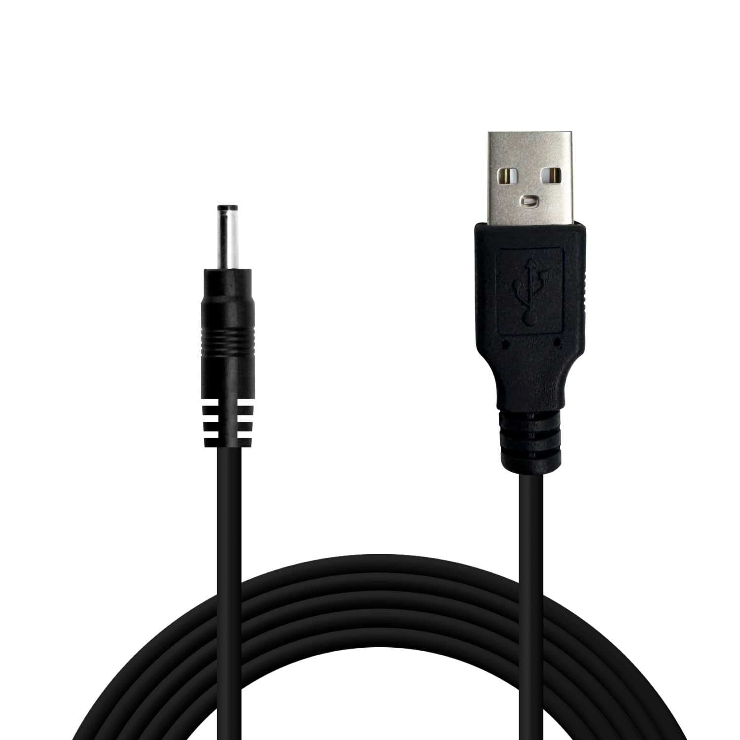 Cable USB Cargador para Tablet Android MP3 3.5mm 5V 2A Alimentacion DC Negro