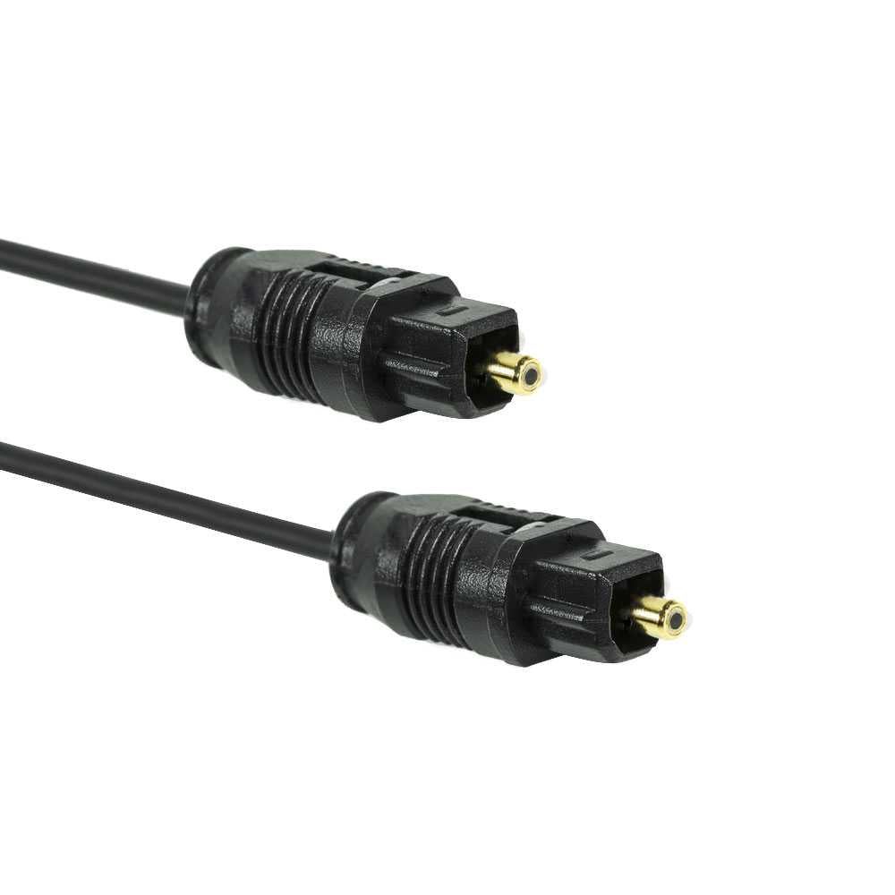 Cable Toslink Audio Digital Fibra Optica 3m de Macho para DVD HDTV Blu Ray Consolas Smart TV Negro