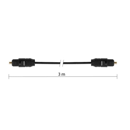 Cable Toslink Audio Digital Fibra Optica 3m de Macho para DVD HDTV Blu Ray Consolas Smart TV Negro