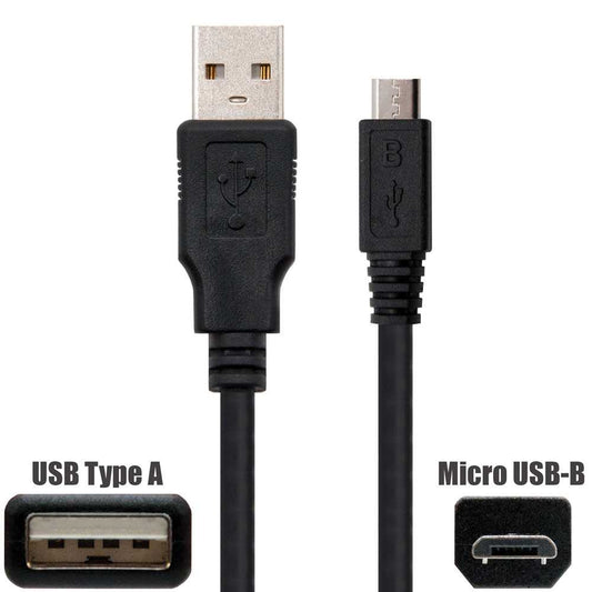 NANOCABLE 10.01.0500 Cable 0,8m USB 2.0 Tipo A/M-Micro B/M Macho Carga y Datos Negro para Teléfonos Smartphones Tablets