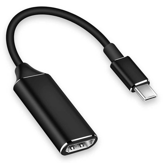 Adaptador de USB Tipo C 3.1 a HDTV 2.0 M/H XHD 60Hz 1080p Negro para Smartphones Ordenadores Portatiles TV Laptop
