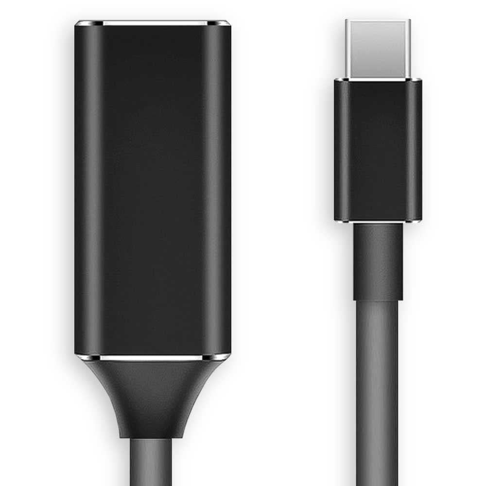 Adaptador de USB Tipo C 3.1 a HDTV 2.0 M/H XHD 60Hz 1080p Negro para Smartphones Ordenadores Portatiles TV Laptop