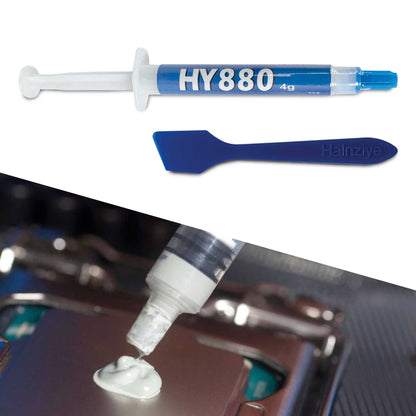 Pasta Térmica Halnziye HY880 5.15W/m-k Gris Jeringa de 4g Silicona Masilla Grasa Disipadora para Procesadores CPU