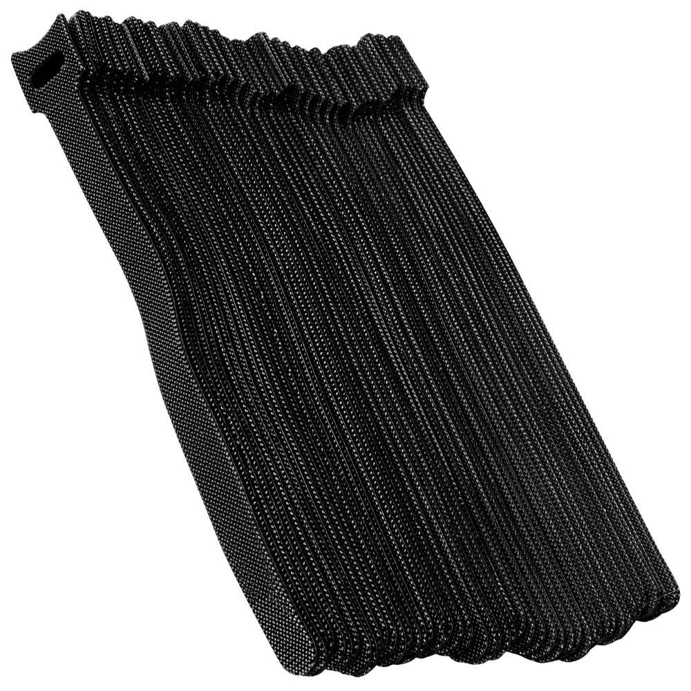50 Cintas Negras Para Organizar Cables Correas Reutilizables Para Hogar Oficina Ajustable Reutilizable Duradero Hook & Tool