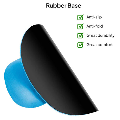 Alfombrilla de Ratón con Reposamuñecas de Gel, ergonómica, de Color Azul Claro, Base de Goma Antideslizante, 23 cm x 19 cm