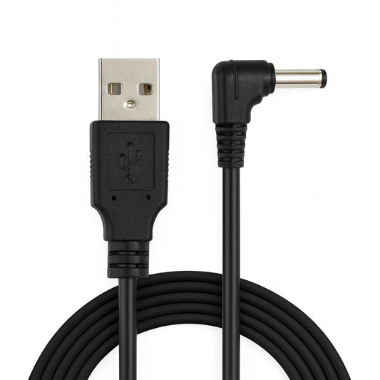 Cable USB Cargador para Tablet Android MP3 3.5mm 5V 2A Alimentacion DC Negro