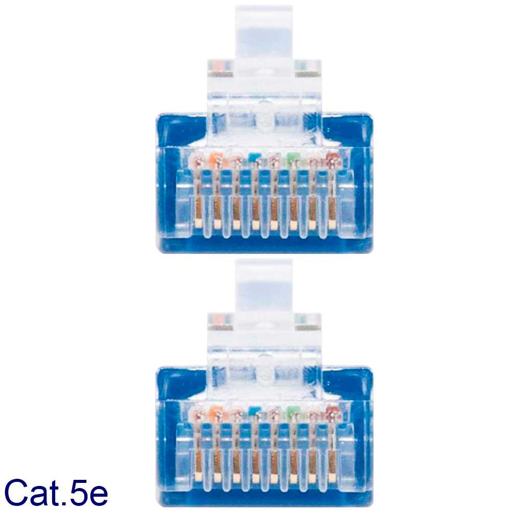 NANOCABLE Cable de Red RJ45 Macho LAN Local Area Network para PC Ordenador Portátil PS4 Azul 10.20.0102-BL 2m Cat.5e