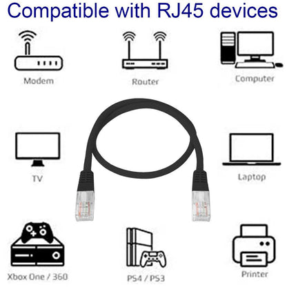 NANOCABLE Cable de Red RJ45 LAN Local Area Network para PC Ordenador Portátil PS3 PS4 Negro 10.20.0100-BK 0.5m Cat.5e