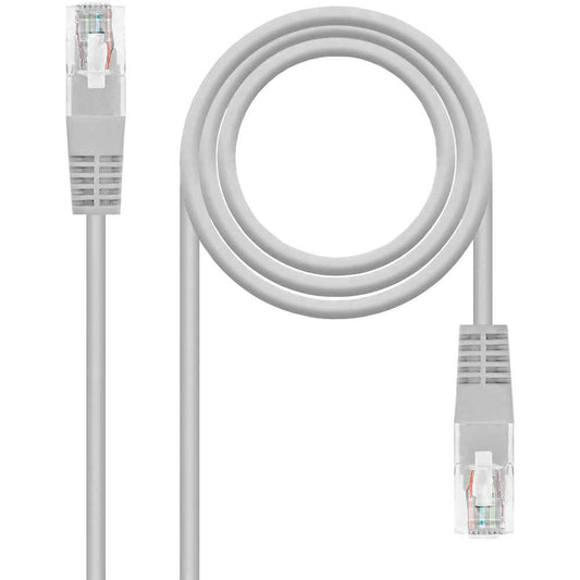 NANOCABLE Cable de Red RJ45 LAN Local Area Network para PC Ordenador Portátil PS3 PS4 TV Gris 10.20.0101 1m Cat.5e