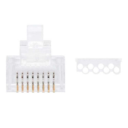 Nanocable 10.21.0201 Bolsa de 10 Conectores Cat.6 para Cable de Red RJ45 Transparente UTP Conector Clavija Clavijas LAN