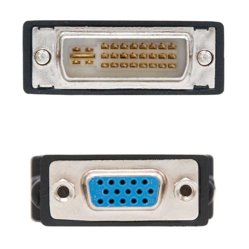 NANOCABLE Adaptador de DVI-D 24+5 Pines Macho a SVGA Hembra Negro 10.15.0704 Conversor Video S-VGA DB15 para PC Monitor