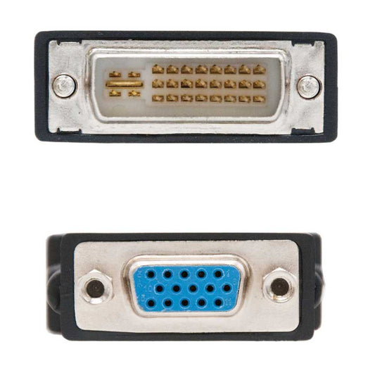NANOCABLE Adaptador de DVI-D 24+5 Pines Macho a SVGA Hembra Negro 10.15.0704 Conversor Video S-VGA DB15 para PC Monitor