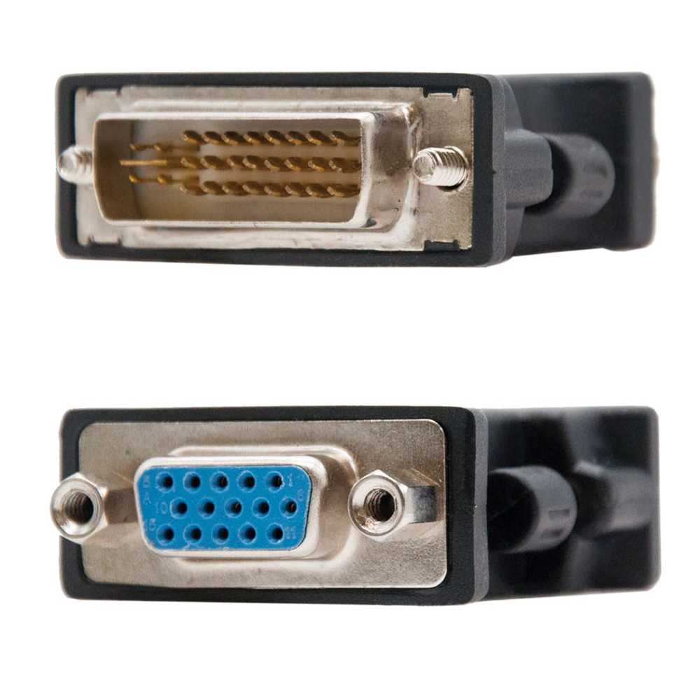 NANOCABLE Adaptador de DVI-D 24+5 Pines Macho a SVGA Hembra Negro 10.15.0704 Conversor Video S-VGA DB15 para PC Monitor