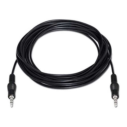 Nanocable 10.24.0103 3m NANOCABLE Cable de Sonido Estéreo Jack 3.5mm M/M Negro Auxiliar Audio para Radio AUX Coche
