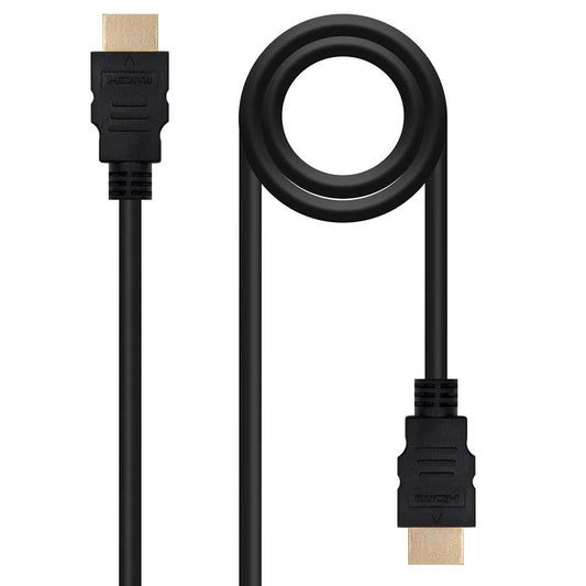 Nanocable 10.15.3602 Cable HDMI V2.0 Premium 2m Negro Alta Velocidad HEC 4K 60Hz 18Gbps A/M-A/M Audio Video para PC TV
