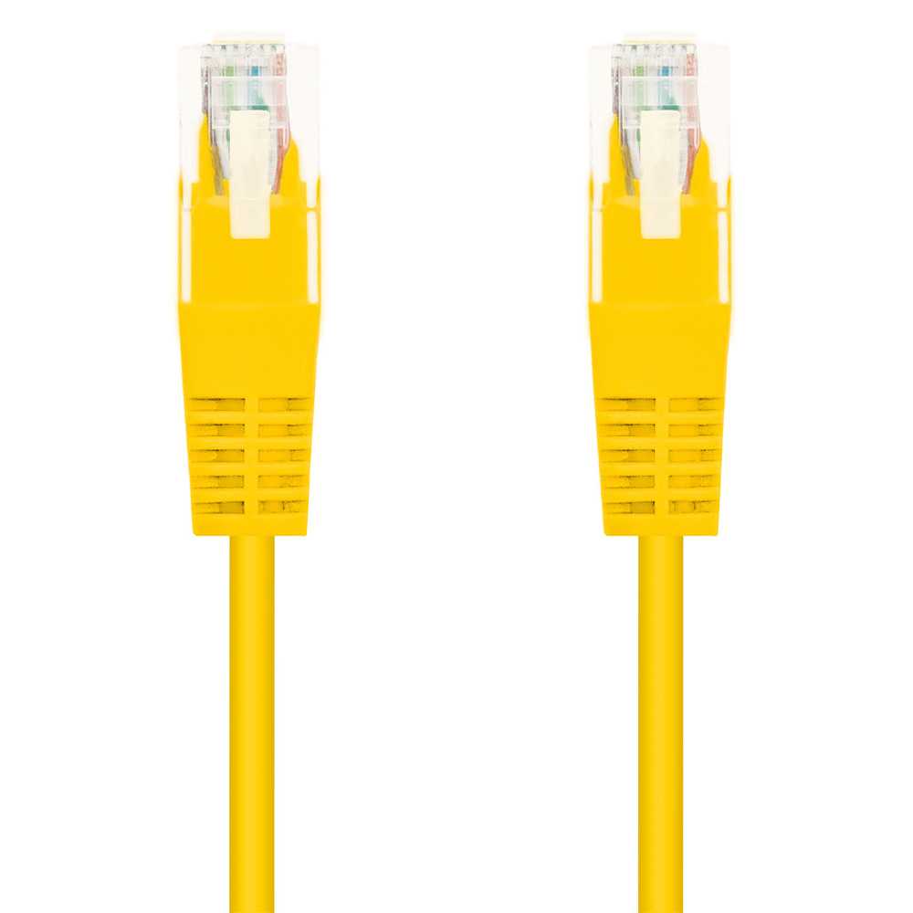 Nanocable 10.20.0403-Y 3m Cat.6 Amarillo Cable de Red RJ45 Macho LAN Local Area Network UTP para PC Portátil TV