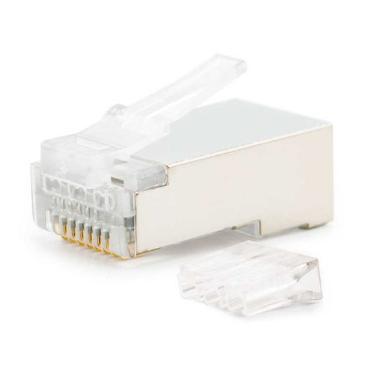 Nanocable 10.21.0203 Cat.6 Bolsa de 10 Conectores para Cable de Red RJ45 Transparente UTP Conector Clavija Clavijas LAN