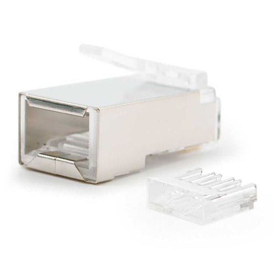 Nanocable 10.21.0203 Cat.6 Bolsa de 10 Conectores para Cable de Red RJ45 Transparente UTP Conector Clavija Clavijas LAN