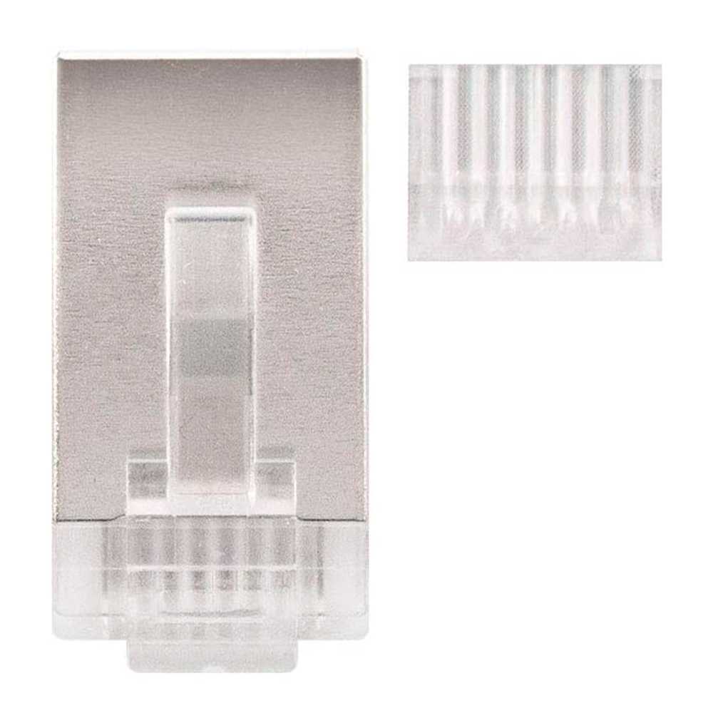 Nanocable 10.21.0203 Cat.6 Bolsa de 10 Conectores para Cable de Red RJ45 Transparente UTP Conector Clavija Clavijas LAN