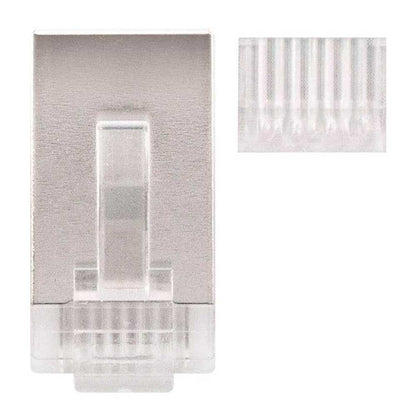 Nanocable 10.21.0203 Cat.6 Bolsa de 10 Conectores para Cable de Red RJ45 Transparente UTP Conector Clavija Clavijas LAN