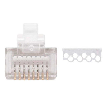 Nanocable 10.21.0203 Cat.6 Bolsa de 10 Conectores para Cable de Red RJ45 Transparente UTP Conector Clavija Clavijas LAN