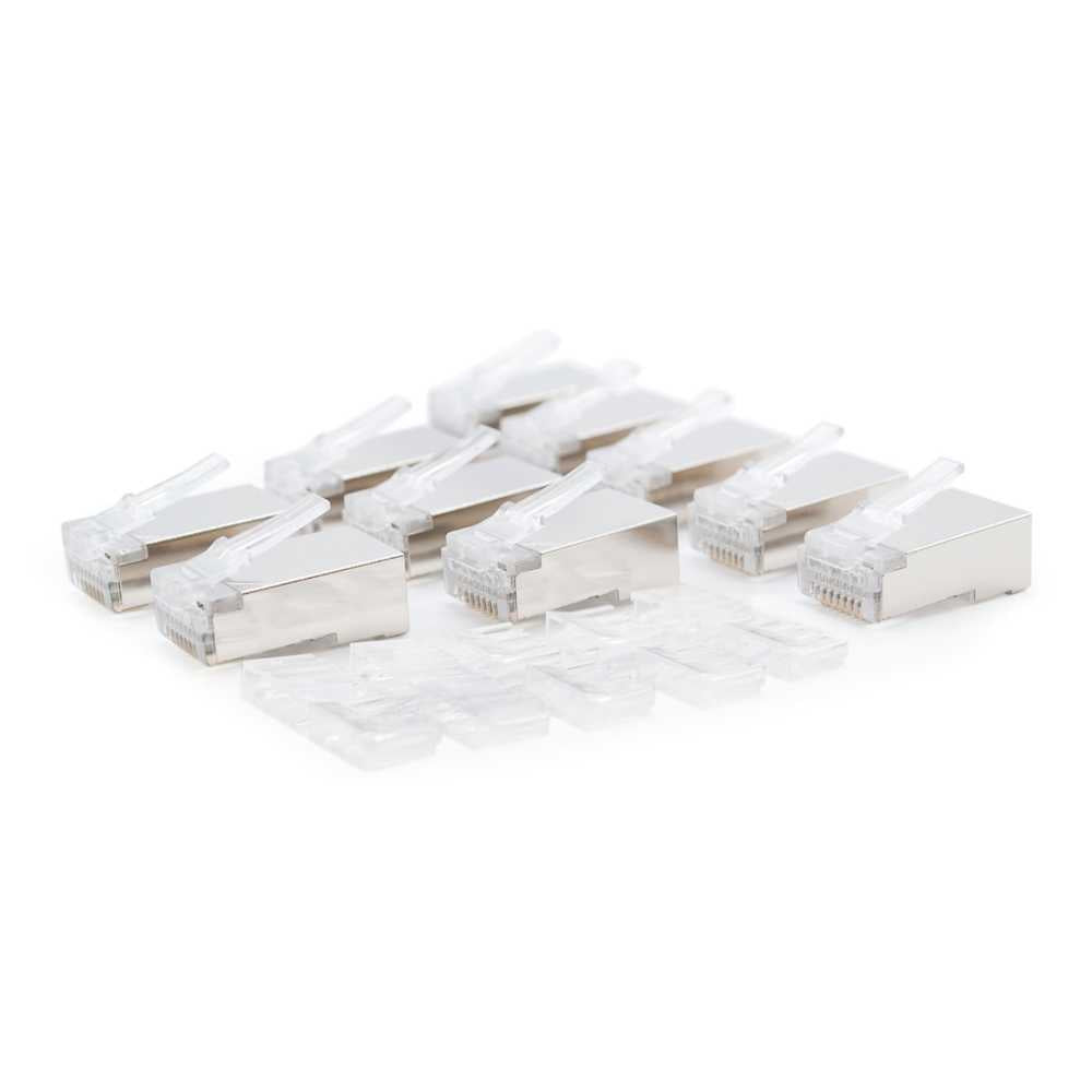 Nanocable 10.21.0203 Cat.6 Bolsa de 10 Conectores para Cable de Red RJ45 Transparente UTP Conector Clavija Clavijas LAN