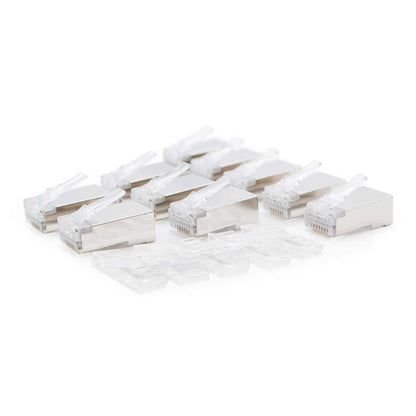 Nanocable 10.21.0203 Cat.6 Bolsa de 10 Conectores para Cable de Red RJ45 Transparente UTP Conector Clavija Clavijas LAN