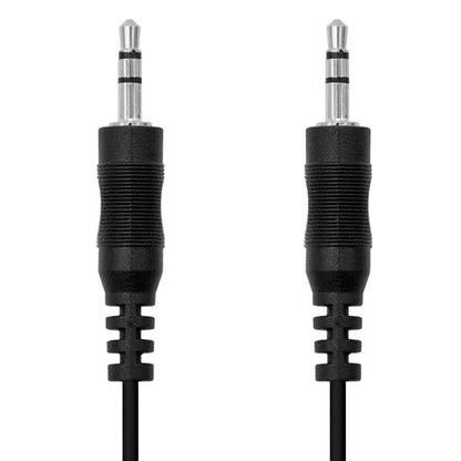Nanocable 10.24.0110 10m Cable de Sonido Estéreo Jack 3.5mm M/M Negro Auxiliar Audio para Radio AUX Coche