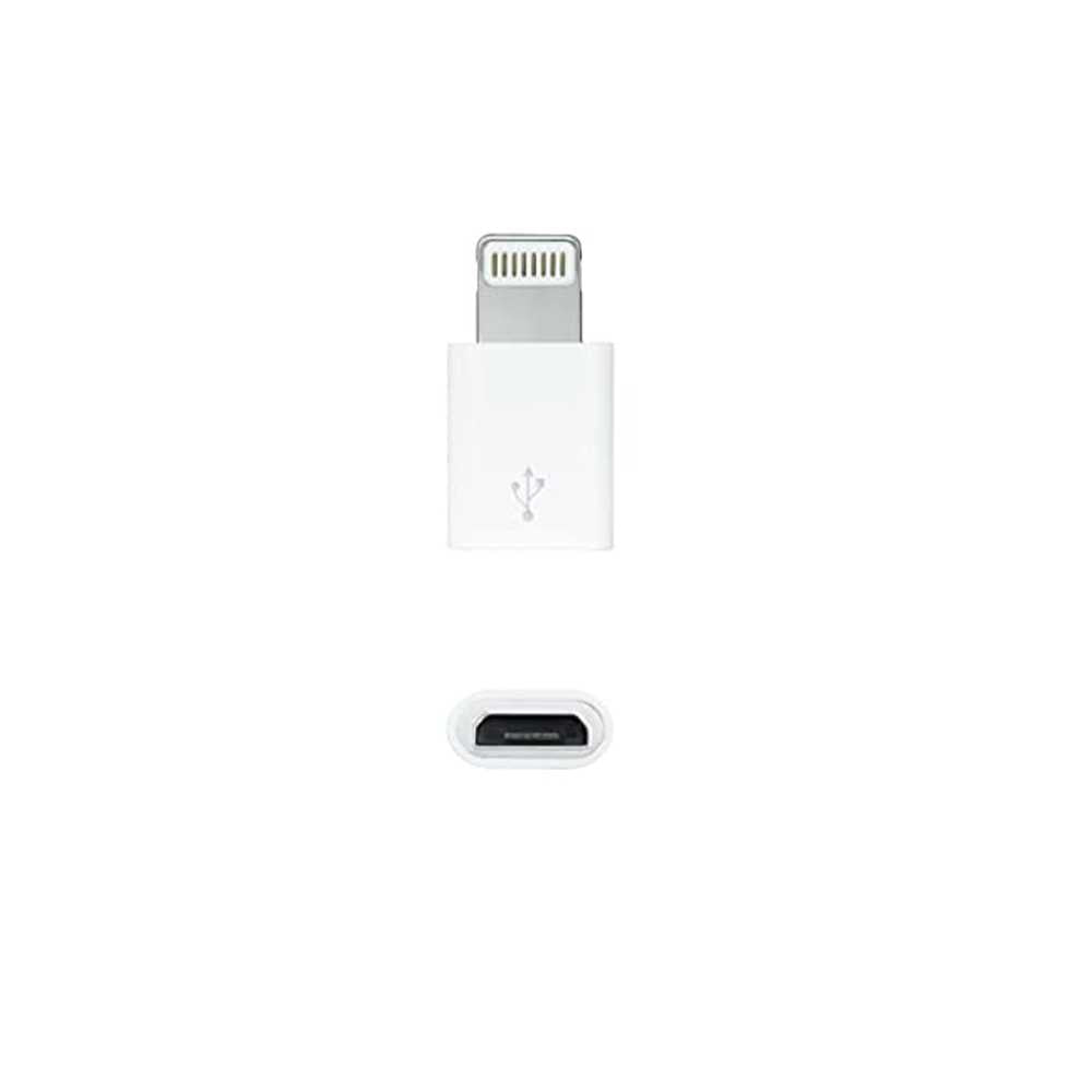 Nanocable 10.10.4100 Blanco Adaptador de 8 Pines Macho a MicroUSB Hembra M/H Conversor Convertidor