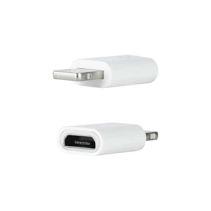 Nanocable 10.10.4100 Blanco Adaptador de 8 Pines Macho a MicroUSB Hembra M/H Conversor Convertidor