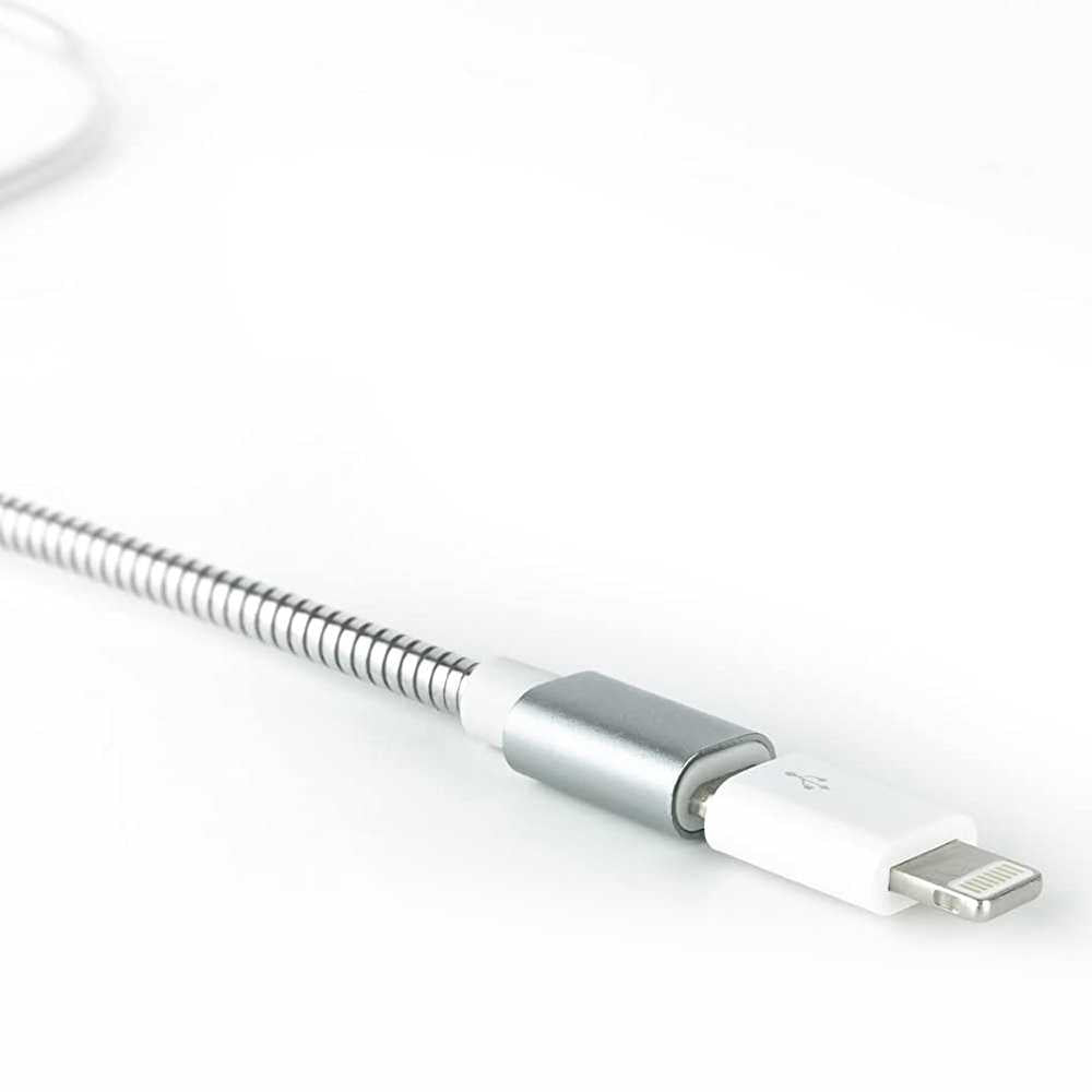 Nanocable 10.10.4100 Blanco Adaptador de 8 Pines Macho a MicroUSB Hembra M/H Conversor Convertidor