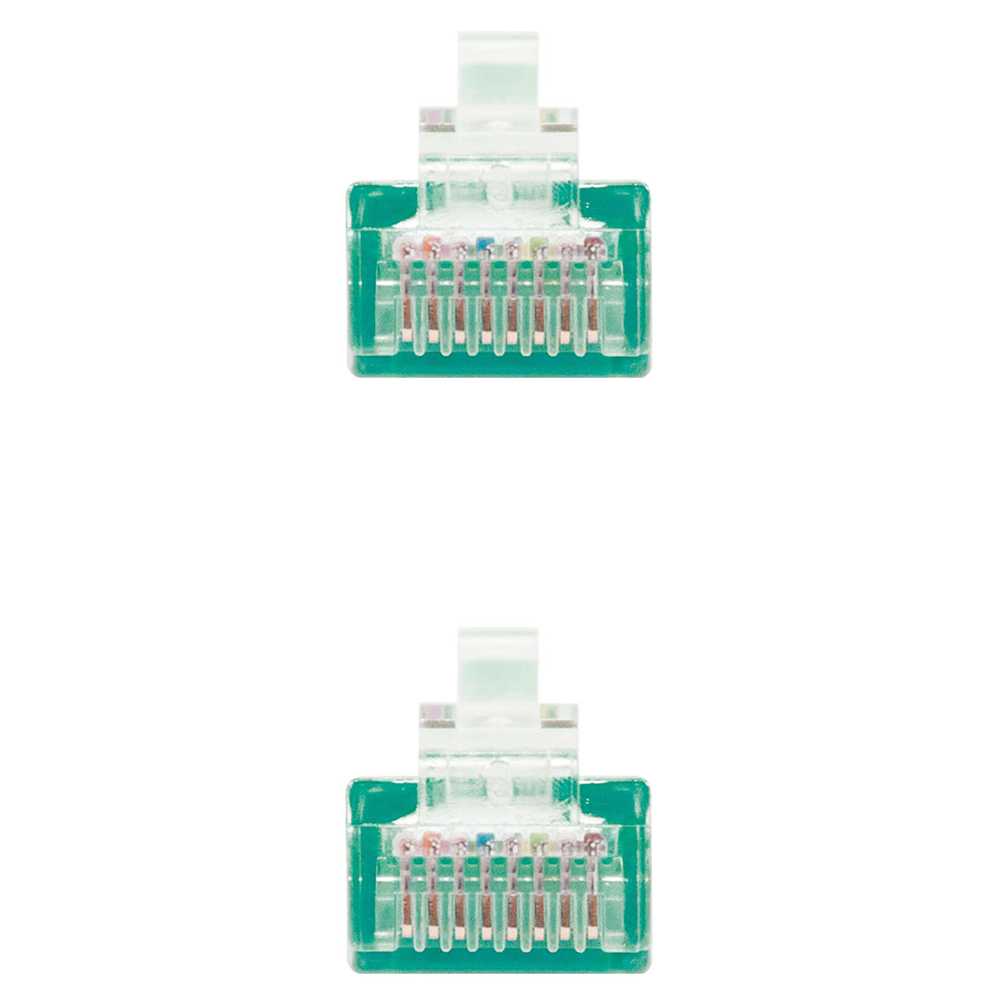 Nanocable 10.20.0401-GR 1m Cat.6 Verde Cable de Red RJ45 M/M para PC Ordenador Portatil Consolas TV Routers Redes Internet Impresoras Latiguillo LAN 8P8C Local Area Network