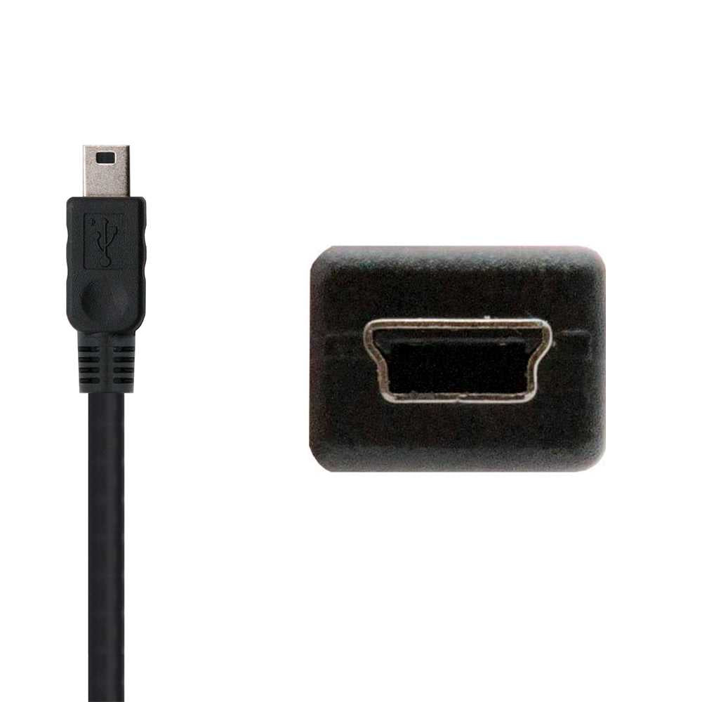 Nanocable 10.01.0400 0.5m Cable USB 2.0 Tipo A a Mini B Doble Macho para Ordenadores Portatiles PC Camaras Digitales