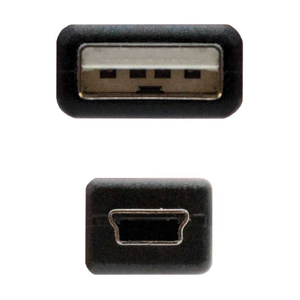 Nanocable 10.01.0401 1m Cable USB 2.0 Tipo A a Mini B Doble Macho para Ordenadores Portatiles PC Camaras Digitales