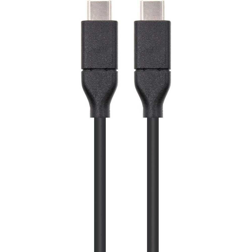 NANOCABLE  Cable USB 3.1 Gen2, Color Negro, 1 m, 10Gbps 5A, 4K/60Hz, USB-C/M-USB-C/M
