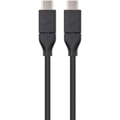NANOCABLE  Cable USB 3.1 Gen2, Color Negro, 1 m, 10Gbps 5A, 4K/60Hz, USB-C/M-USB-C/M