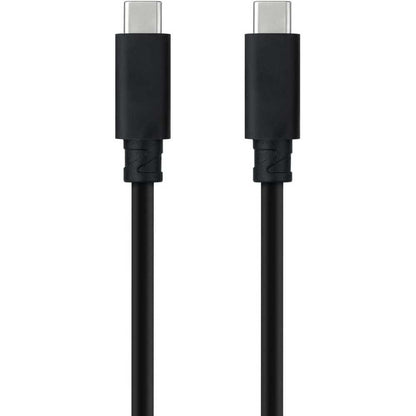 Nanocable 10.01.4102 Cable Doble USB 3.1 Gen.2 Tipo C Macho 2m Color Negro 5A 4K/60Hz 10Gbps 5A